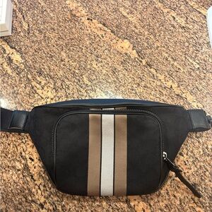 Coach Black and Brown Men's Belt Bag